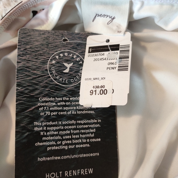 Peony Soiree Belted High-Waist Bikini Bottom - Picture 7 of 7